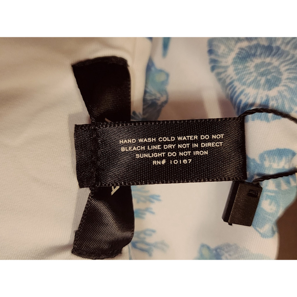 Aqua One piece Swimsuit Bathing Suit LARGE - Blue Seashells Seahorse Sealife - Picture 14 of 16